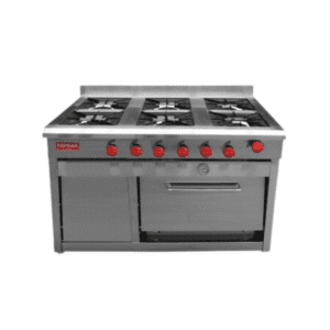 Cocina Industrial 6 Platos con horno TOPGAS