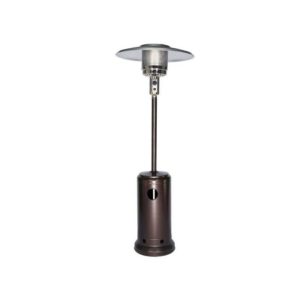 Estufa de Patio Baja Negra C/Cobertor Gas 9 Kw 46x46x136 Cm -CZGB-H1 AREVALO