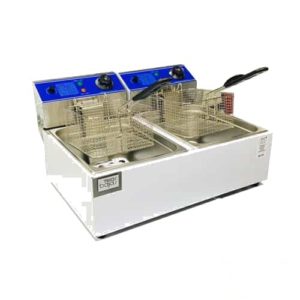 Freidora Electrica 2 Dep 5.5 L/CU 5 Kw 60ºC/200ºC Sobremesa 55x43x29 Cm - 17853 HEF-82A TIERRAS BAJAS