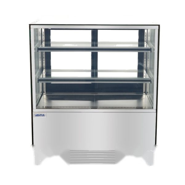 Vitrina Pastelera Recta 1.0 Mts 430L A.Forzado Deshielo Aut. 5.26Kwh/dia 2°C/8°C 100x70x120cm 100743 VP-1000C-VENTUS