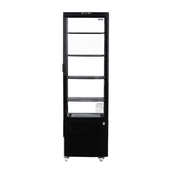 Vitrina Pastelera Vertical 0210 Lts Negro 0.25Kw 2.48Kw/d 0ºC/12ºC F. Forzado 51.5x48.5x169.5cm - 100918 VERT-235NE VENTUS