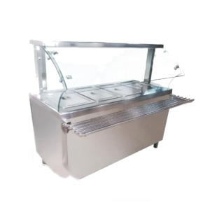 Baño Maria Electrico Pedestal 4 Dep. GN 1/1x15 Cupula+Desliza Bandejas 3.8 Kw 80ºC/100ºC 150x100x135 Cm 1536 CALVAC