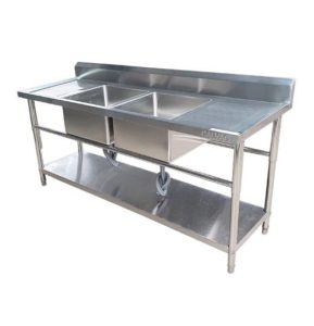 Lavafondo 2 Dep. Doble Sec/Der-Izq. 2.00x60x85 cm - Taza 50x42x28 Cm 3408 CALVAC