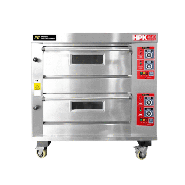 Horno de Piso a Gas 2 Cámaras 40x60 Cm - 0.2 Kw 20°C/400°C 136x89x137 Cm HPK-2 IGAHO0108 KITCHENETTE (PARETI)