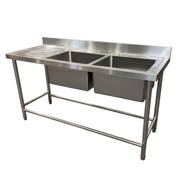Lavafondo 2 Dep. Sec/Izq. 1.60 cm - 160x60x80 Cm A.Inox 108590 HSR2 ITA
