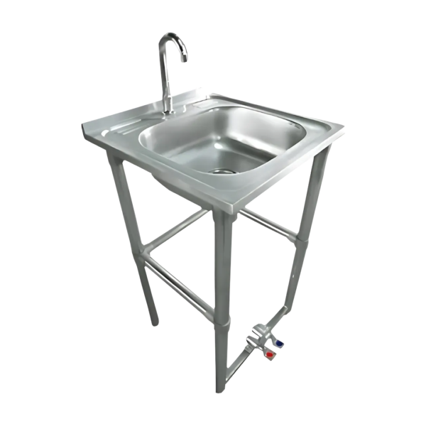 Lavamanos 50x50 cm Accion Pedal C/Grifo Ac Inox. - 50x50x89 Cm 109107 ITA