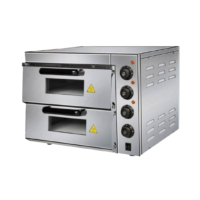 Horno Piso Electrico 2 Cámara 56x57x44 Cm Pizzero 350ºC 3Kw 2( Piso 40x40cm) CK-5657 109431 ITA