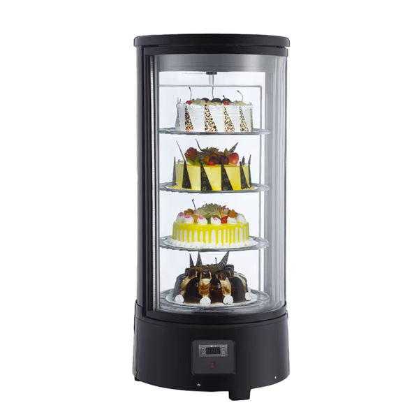 Vitrina Pastelera Vertical 0072 Lts Giratoria Negra 170W 0ºC/12ºC 45x45X98 Cm 109661 CKD-72 ITA