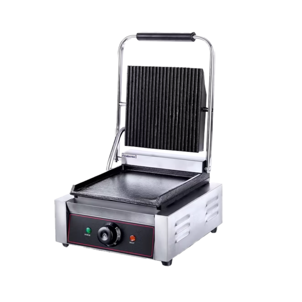 ita_109707 Plancha Panini Eléctrica Simple Mixta (Ac./Lisa) 1.8Kw 50ºC-300ºC 30.5x40x21cm -109707 CK-824 HEG-11A- ITA