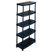 Estanteria Plastica Ventilada Negra 5 Niv. 91x45x142 Cm I-EST-203 BOZZO