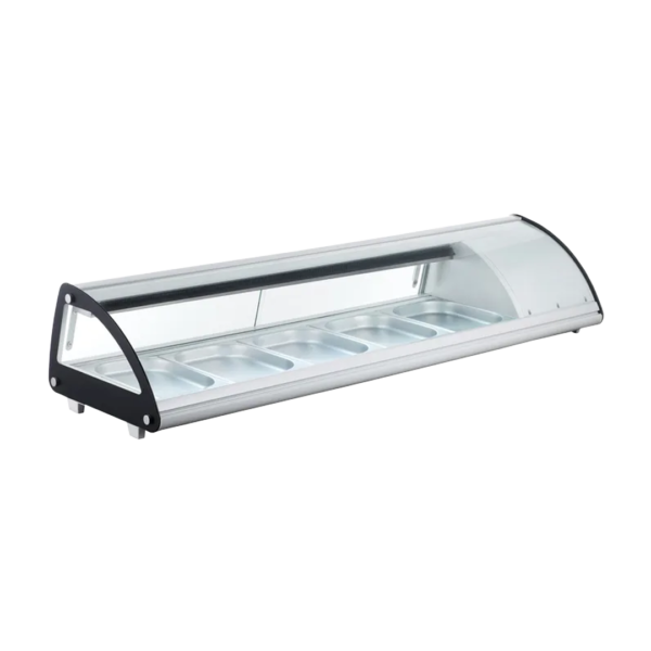 Vitrina Refrigerada para Sushi Show Case 5 Dep 1/2 GN 0.16 Kw 181x450x330 cm - VGSD-103 ITA