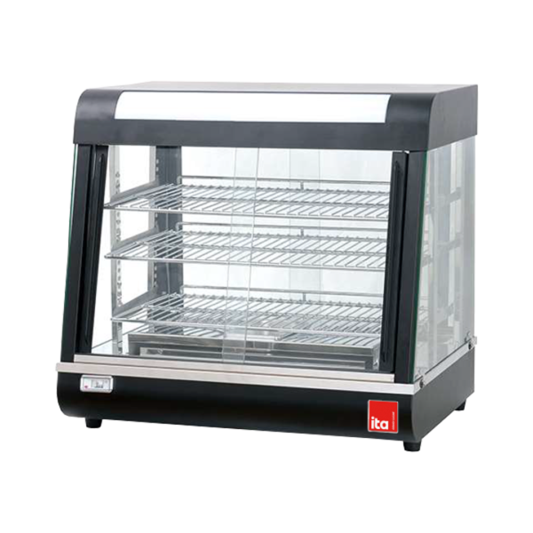 Vitrina Mantenedora De Calor Negra Cuadrada 66x48x61cm VPC3 - ITA