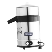 Exprimidor de Cítricos 55 Litros Acero METVISA