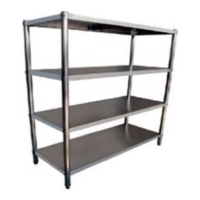 Estantería 4 niveles 150 cm Acero Inoxidable ECOBECK